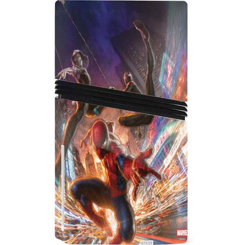 Marvel Spiderman Group Wall PS5 Pro Disk Bundle  Skin